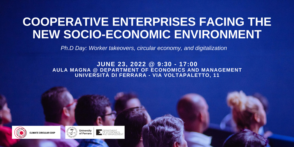 Conference: Cooperative enterprises facing the new socio-economic environment